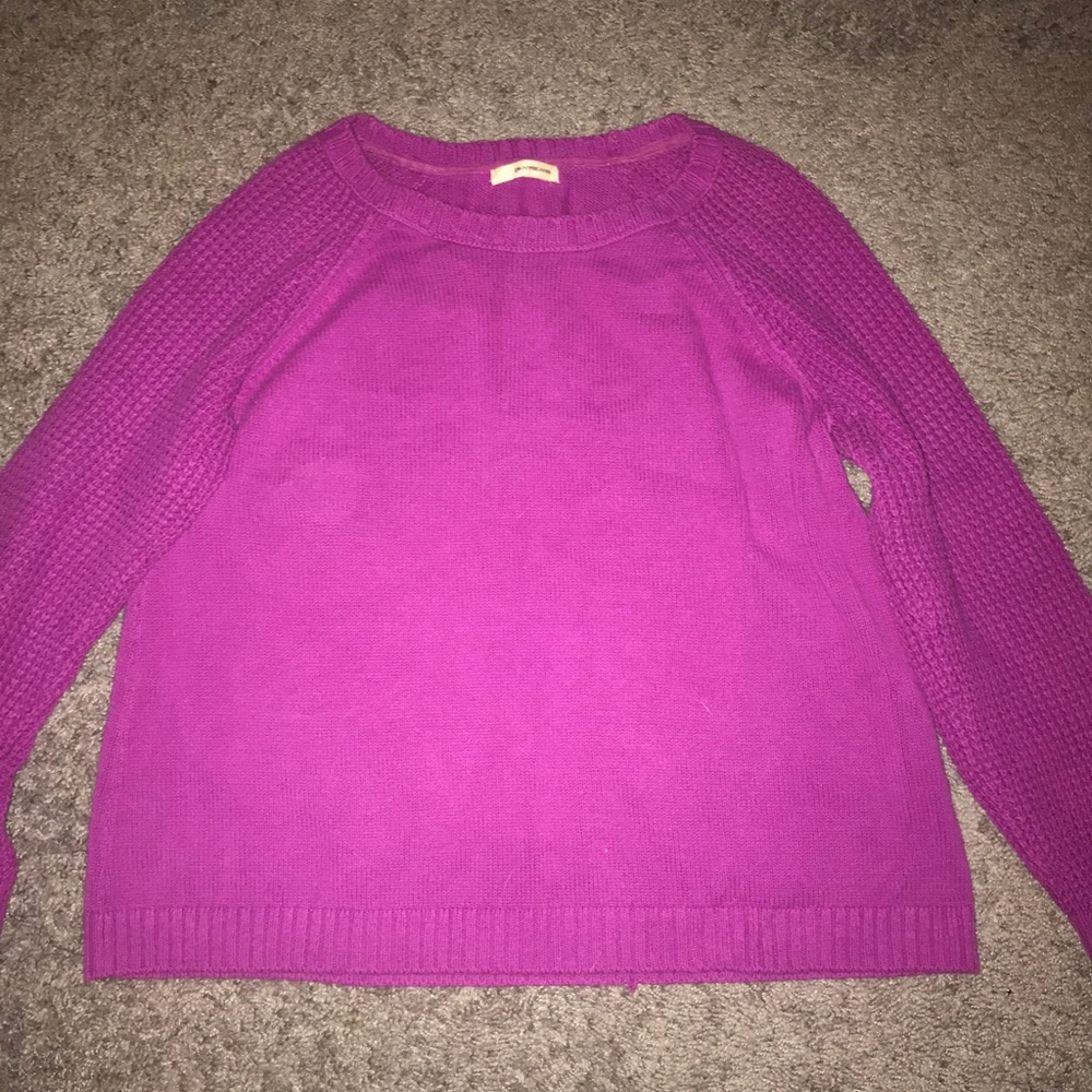 purple sweater
